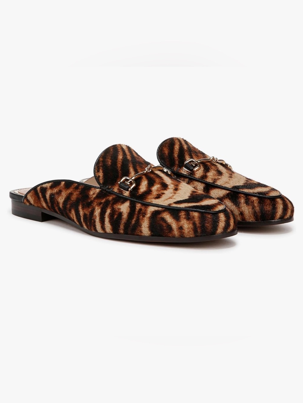 Sam Edelman Linnie Hair-on Mule In Brown Tiger Print - Size 7.5